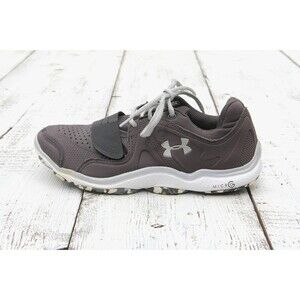 Under Armour Women's Gray White Micro G Renegade Running Shoes Size Us 8 / EU 39